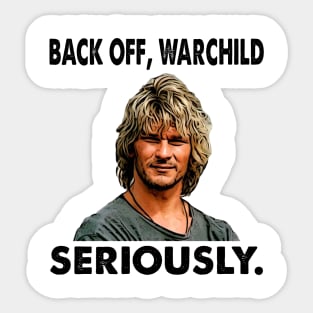 Back off seriously movie face art Sticker